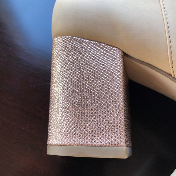 Whimsical Katy Perry “Corra” Nude Block Heel Boots 7 - Picture 3 of 16